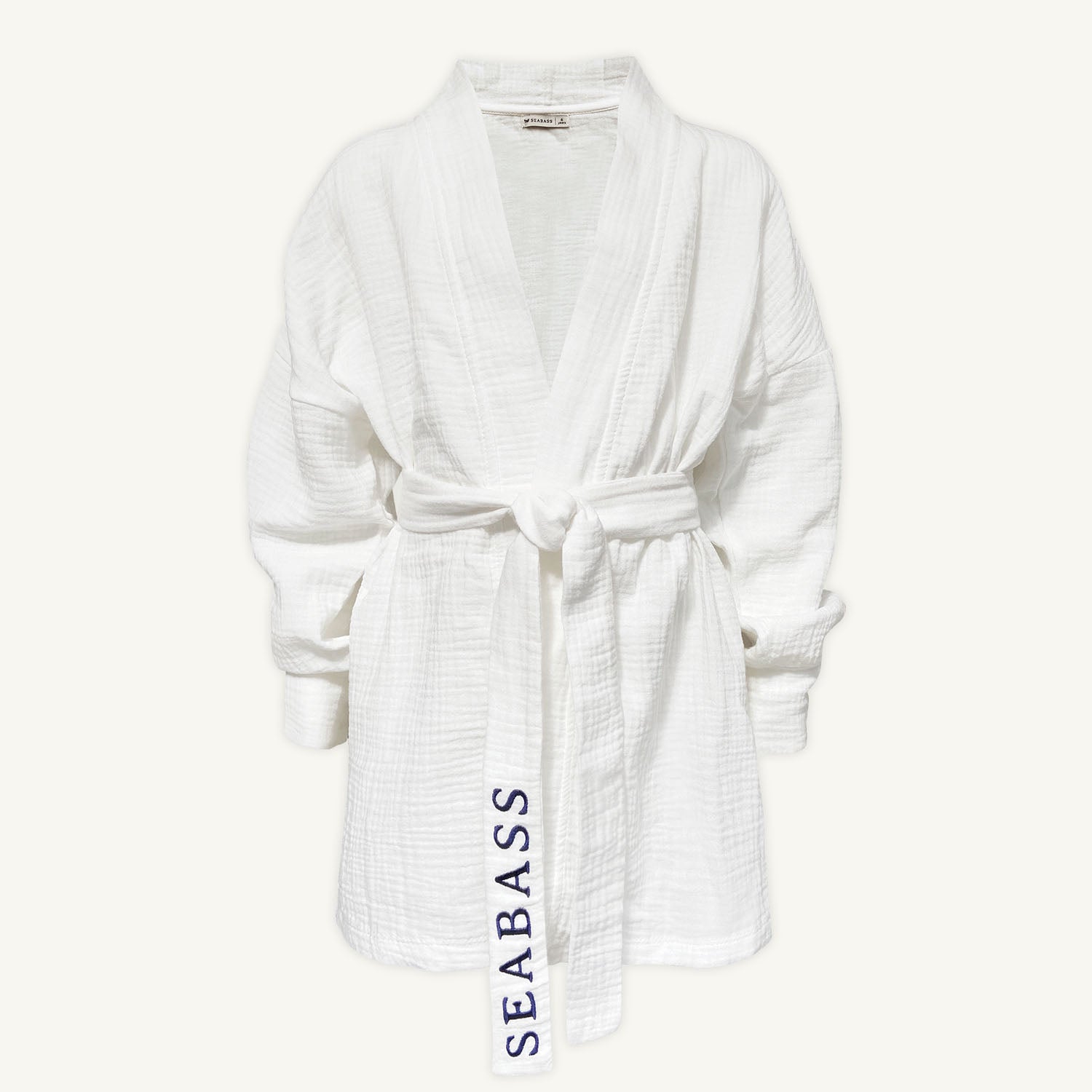 Girl Kimono - Organic Cotton Pearl White