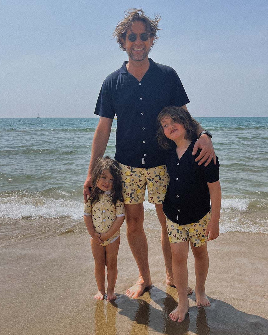 Men UV Swim Short Amalfi - lemons