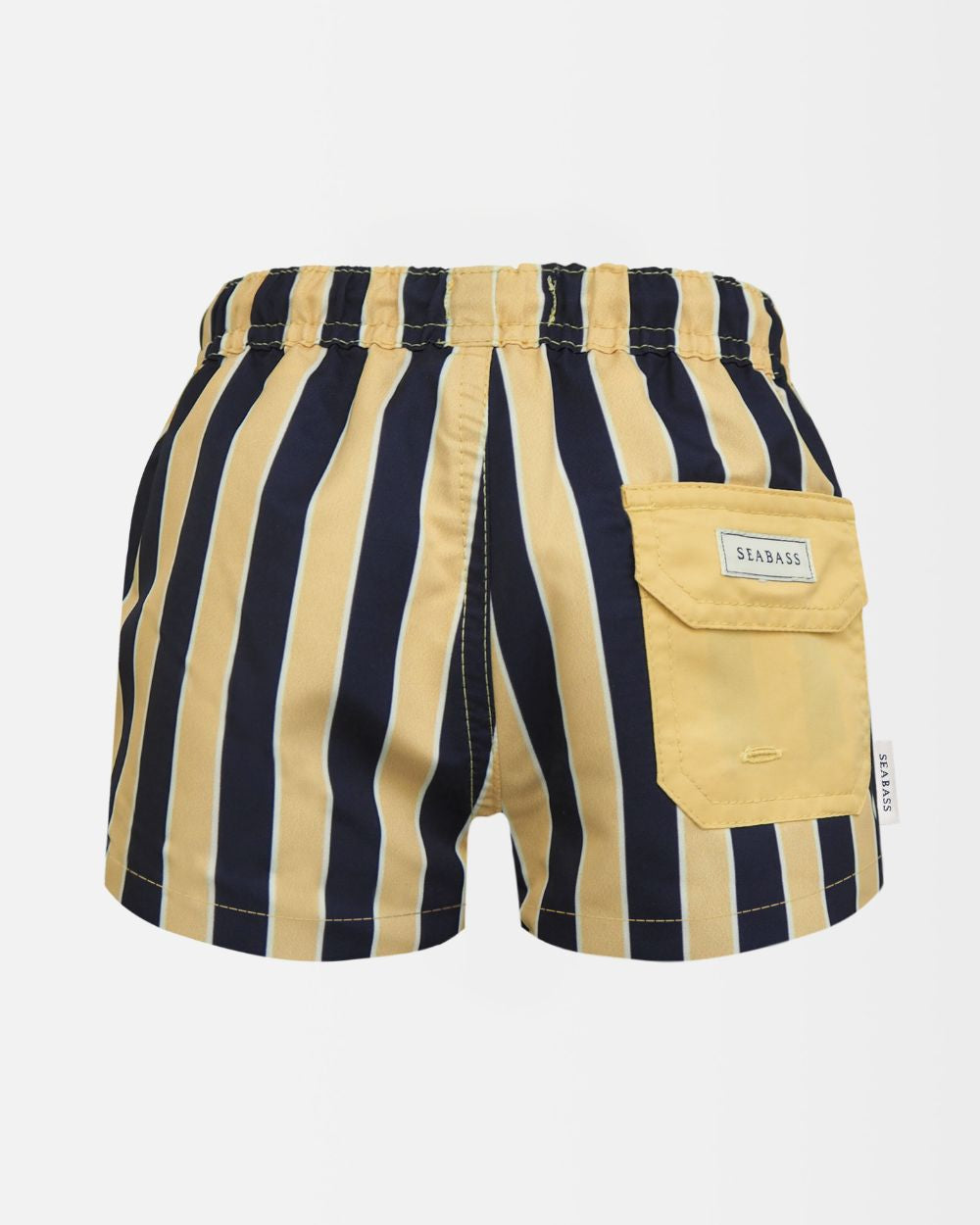Men UV Swim Short Sorrento - navy yellow stripes