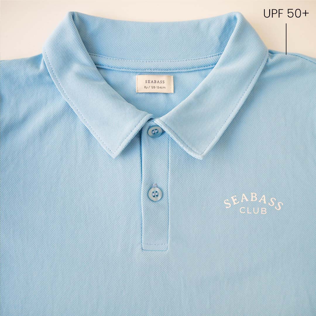 Boy UV Polo Shirt Clearwater Blue