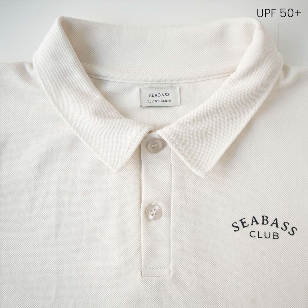 Boy UV Polo Shirt Pearl White