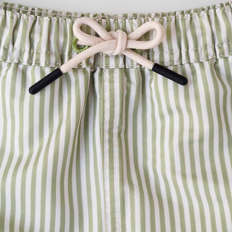 Men UV Swim Short Portofino - green stripes