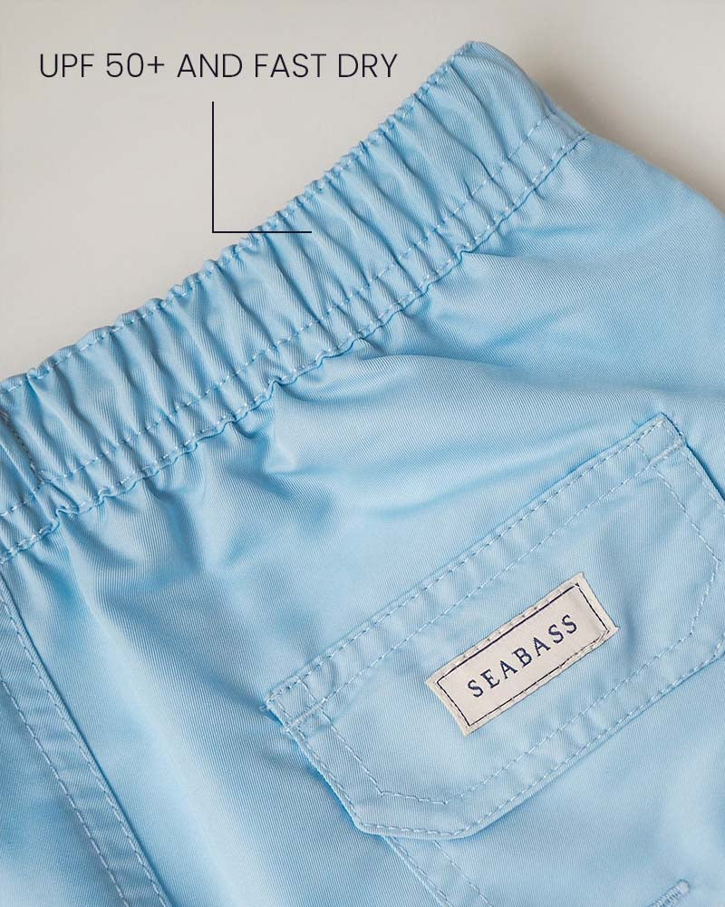 Men UV Swim Short Clearwater Blue - solid