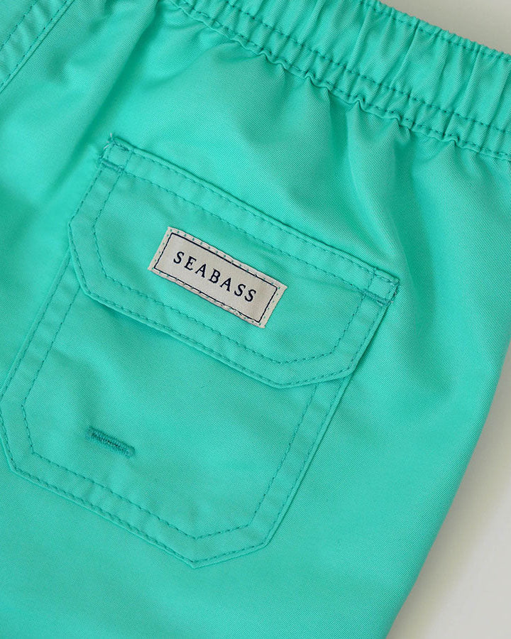 Boys UV Swim Short Neo Mint Green - solid
